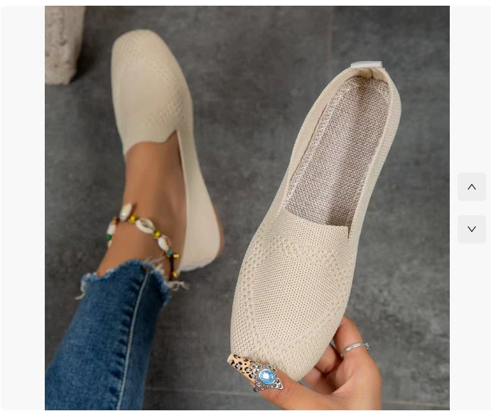 Women's Low-cut Square Toe Flat Bottom Sneaker