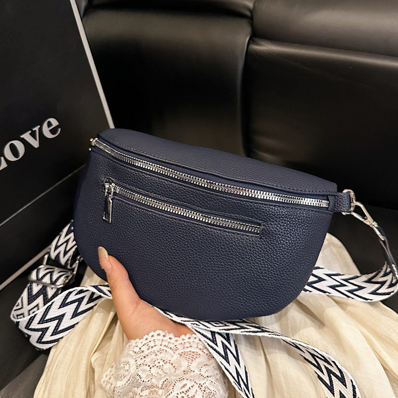 Fashion Chest Bag Women's New Solid Color One-shoulder Crossbody