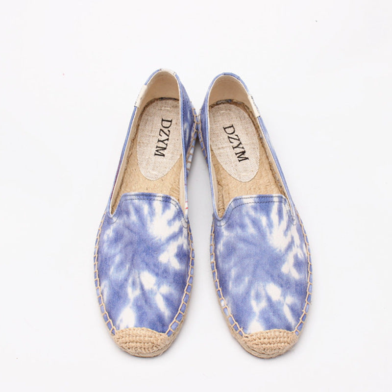 Women's Printed Low Cut Canvas Casual Single Shoes