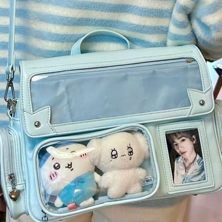 Hidden Light Plate Shoulder Cartoon Backpack Amusement Park Cartoon Backpack Crossbody Bag