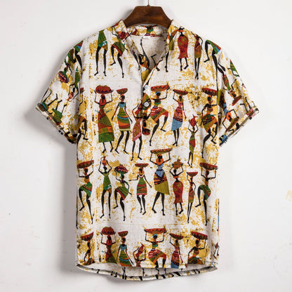 Men's Floral Short Sleeve Shirt
