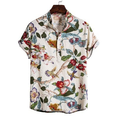 Men's Floral Short Sleeve Shirt
