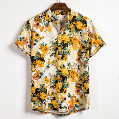Men's Floral Short Sleeve Shirt