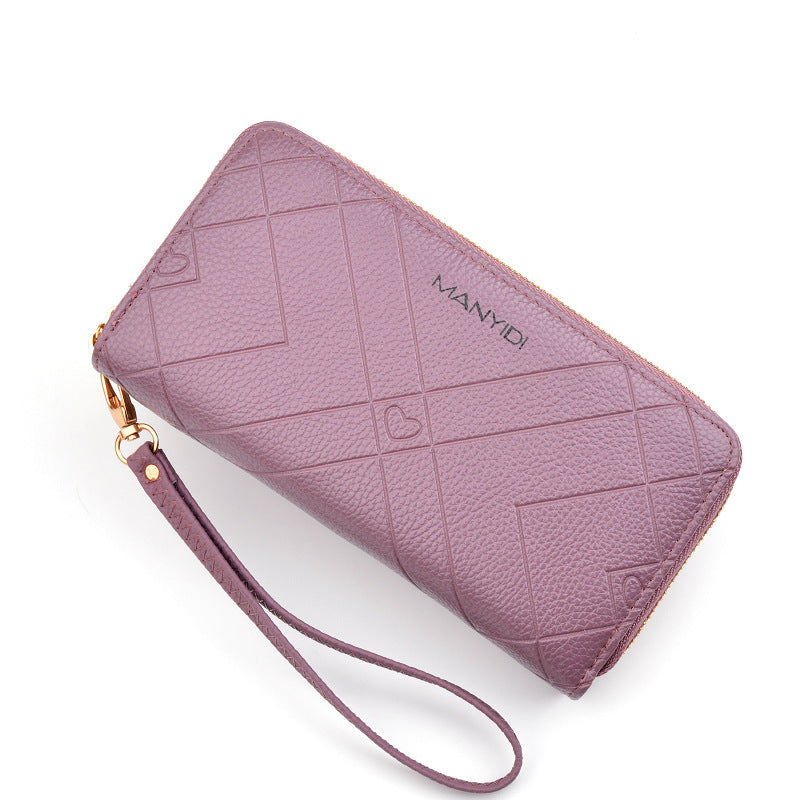 Double Zipper Clutch Purse Ladies Double-Layer Clutch