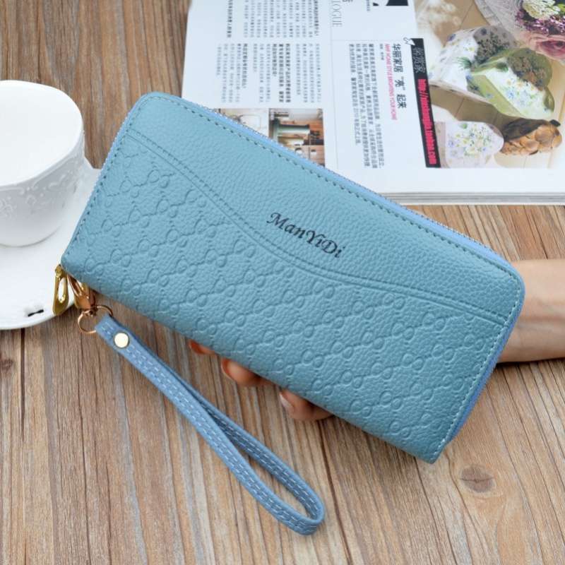 Double Zipper Clutch Purse Ladies Double-Layer Clutch