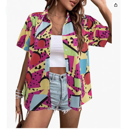 Fashion Personality Women's Floral 3D Printed Shirt