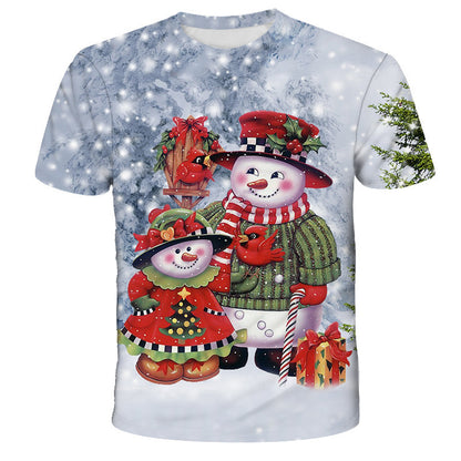 T Shirt 3D Digital Printing Short Sleeve