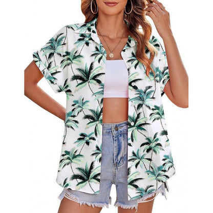 Fashion Personality Women's Floral 3D Printed Shirt