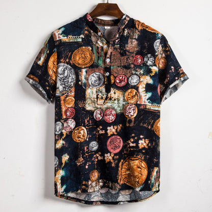 Men's Floral Short Sleeve Shirt