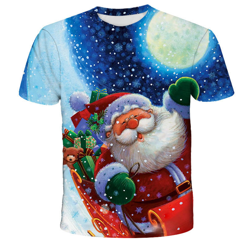 T Shirt 3D Digital Printing Short Sleeve