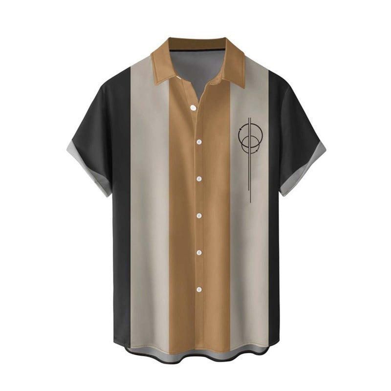 European And American 3D Digital Printing Shirt Hawaiian Casual