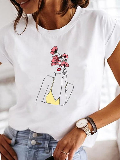 Women's Loose 3D Pattern T-shirt