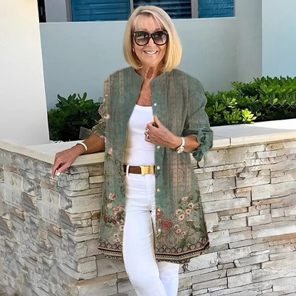 New Fashion Temperament 3d Printed Long-sleeved Shirt