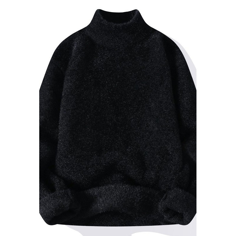 Men's Half Turtleneck Sweater Winter Solid Color Warm