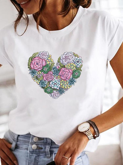 Women's Loose 3D Pattern T-shirt