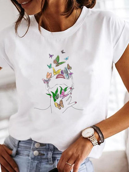 Women's Loose 3D Pattern T-shirt