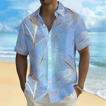Men's 3D Printed Short-sleeved Shirt