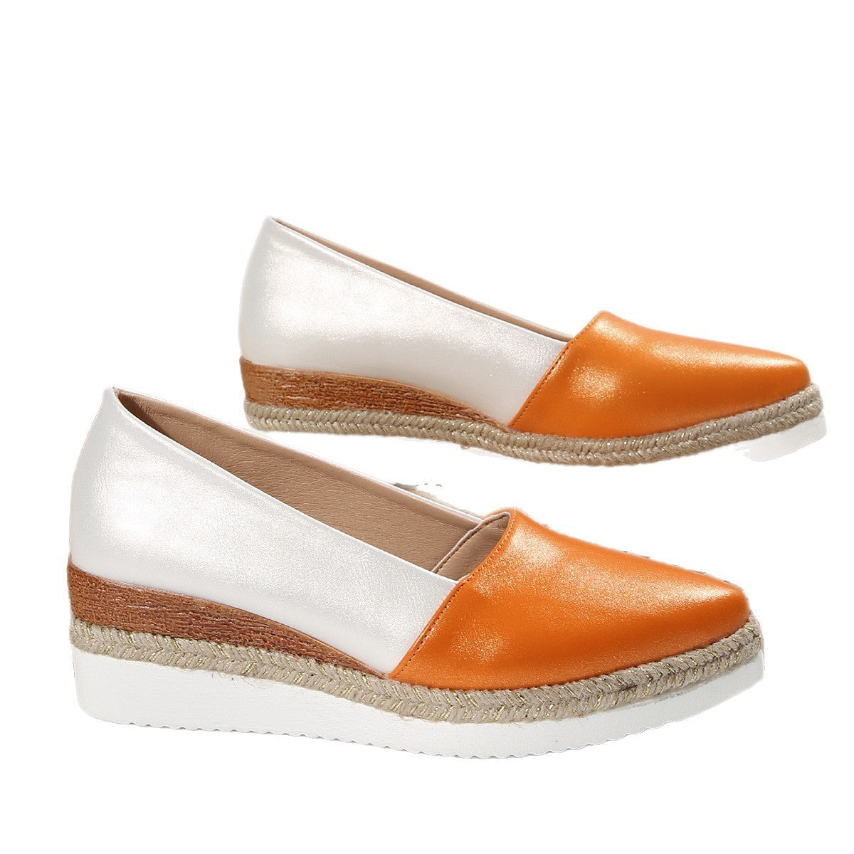 Plus Size Woven Hemp Rope Pointed Women's Shoes