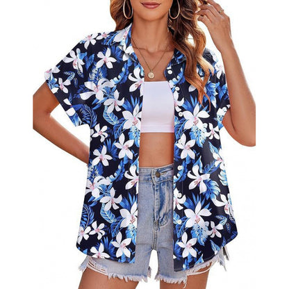 Fashion Personality Women's Floral 3D Printed Shirt