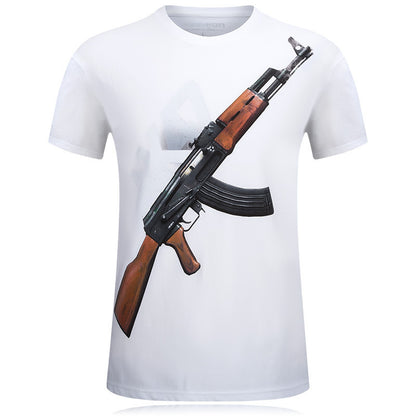 3D cotton men's short sleeve T-shirt