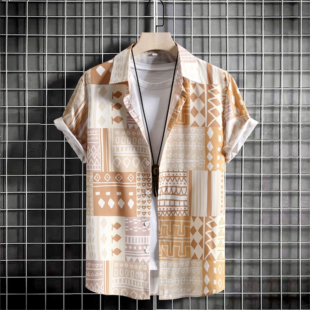 Men's Shirt Hot Sale In Hot-selling Floral-print Hawaiian Beach Degrees