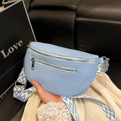 Fashion Chest Bag Women's New Solid Color One-shoulder Crossbody