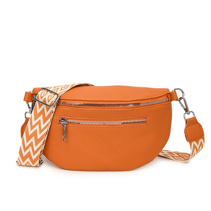 Fashion Chest Bag Women's New Solid Color One-shoulder Crossbody