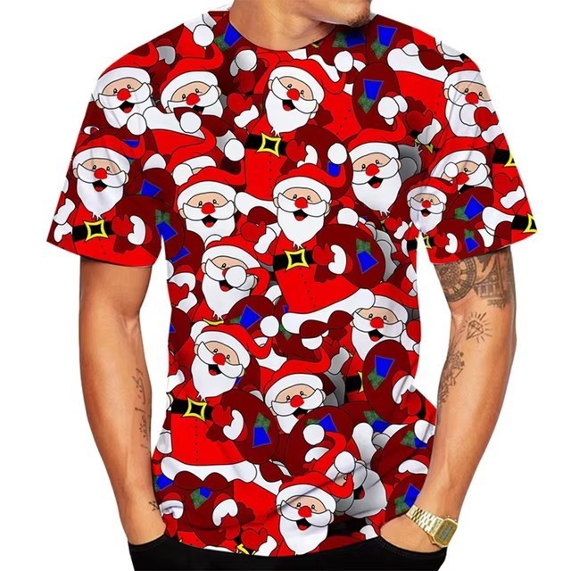 Santa Claus 3D Digital Printing T-shirt