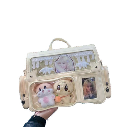 Hidden Light Plate Shoulder Cartoon Backpack Amusement Park Cartoon Backpack Crossbody Bag