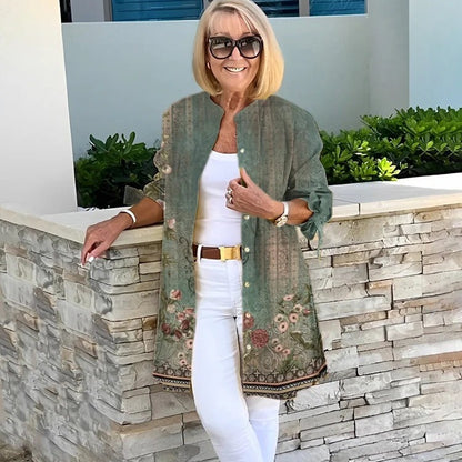 New Fashion Temperament 3d Printed Long-sleeved Shirt