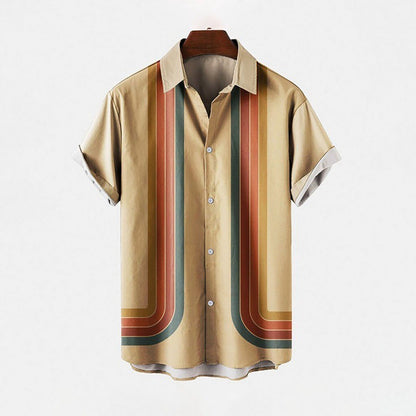 European And American 3D Digital Printing Shirt Hawaiian Casual