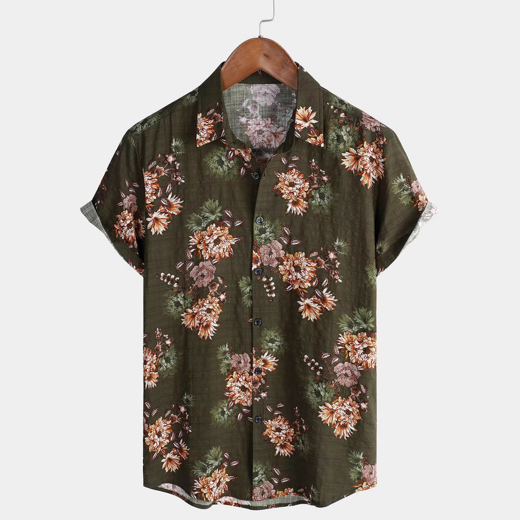 Casual 3D Digital Printing Shirt Color Printing Shirt