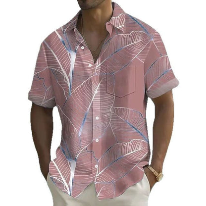 Men's 3D Printed Short-sleeved Shirt