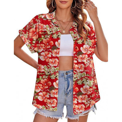 Fashion Personality Women's Floral 3D Printed Shirt