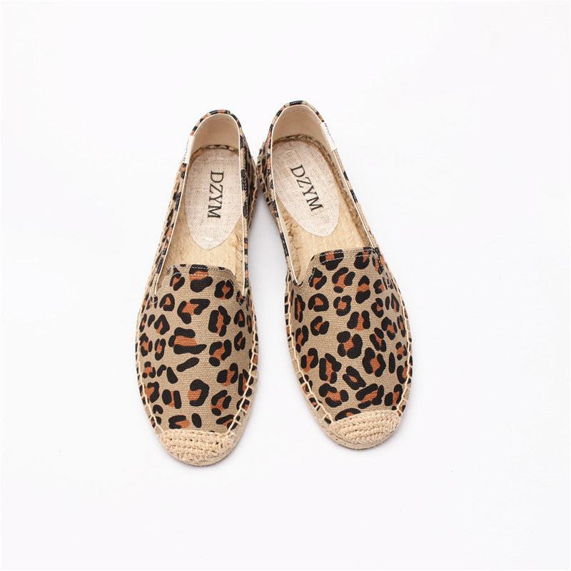 Women's Printed Low Cut Canvas Casual Single Shoes