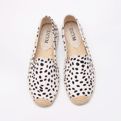 Women's Printed Low Cut Canvas Casual Single Shoes