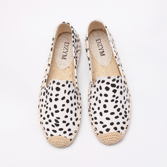 Women's Printed Low Cut Canvas Casual Single Shoes