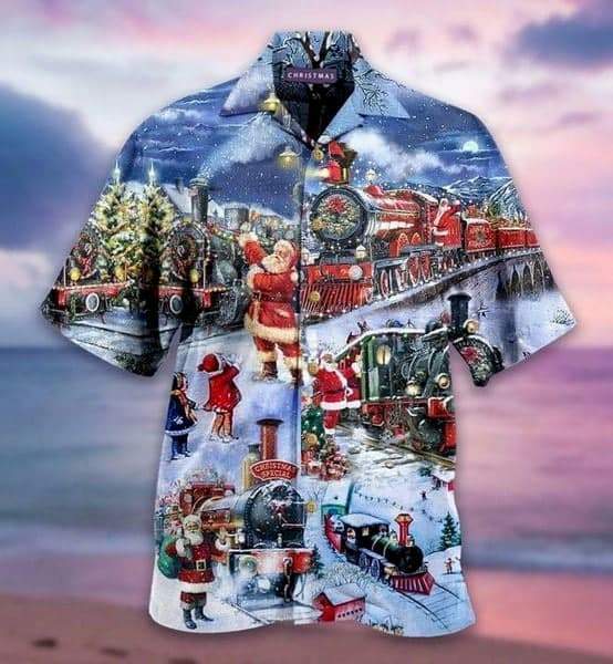 Christmas 3D Digital Printing Short Sleeve Shirt Men's Top