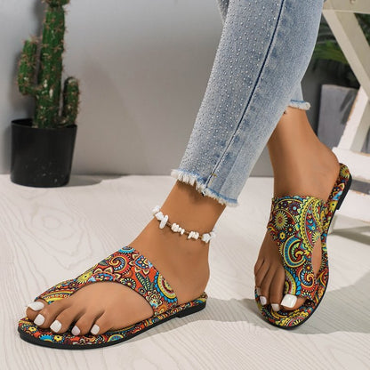Plus Size Ethnic Style Slippers Women's Roman Style