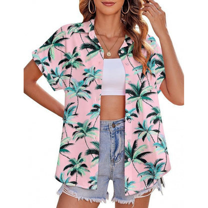 Fashion Personality Women's Floral 3D Printed Shirt
