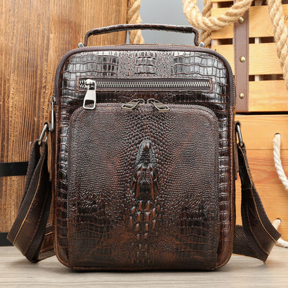 Genuine Leather Shoulder Messenger Bag Vintage Crazy Horse