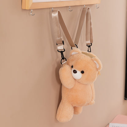 Cartoon Bear Lying Bag Plush Doll Crossbody Bag