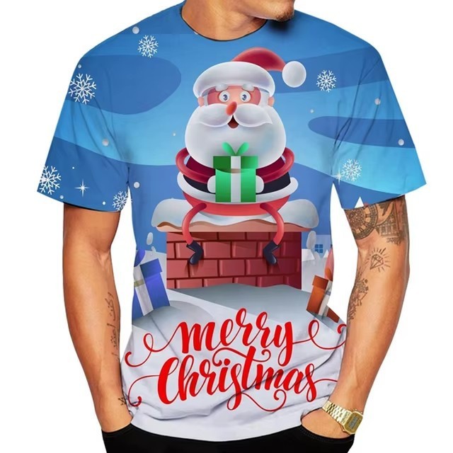 Santa Claus 3D Digital Printing T-shirt