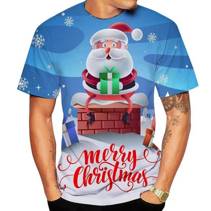 Santa Claus 3D Digital Printing T-shirt