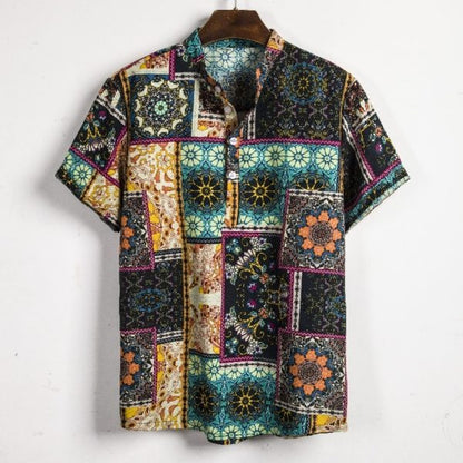 Men's Floral Short Sleeve Shirt