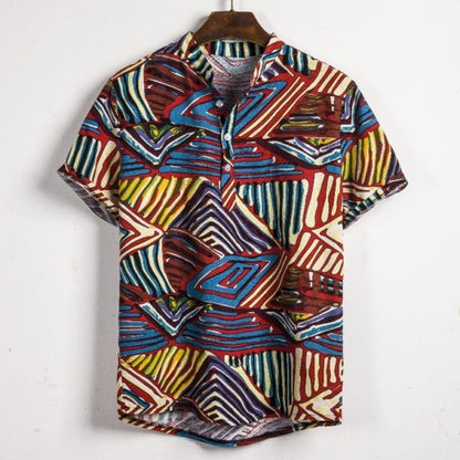 Men's Floral Short Sleeve Shirt