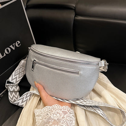 Fashion Chest Bag Women's New Solid Color One-shoulder Crossbody