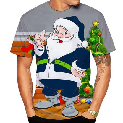 Santa Claus 3D Digital Printing T-shirt