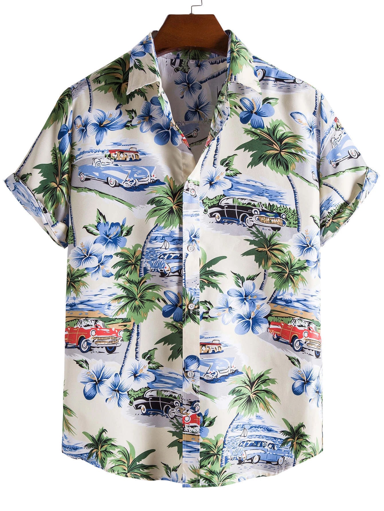 3D Digital Printing Men's Shirt Casual Hawaii