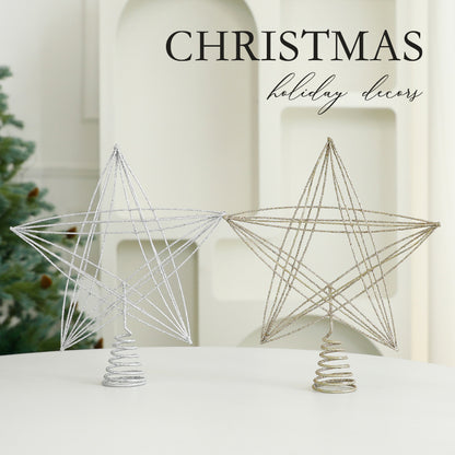 Eight Awn Star Champagne Christmas Decoration Ornaments
